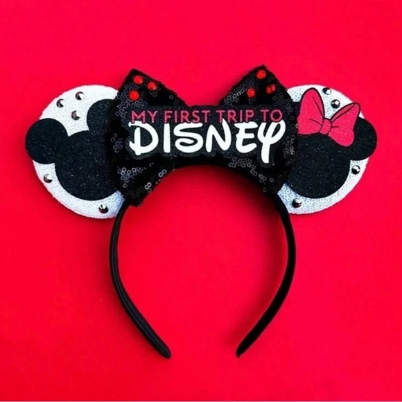 Disney Accessories - Disney My First Trip Mickey Mouse Ears Headband Disneyland WDW